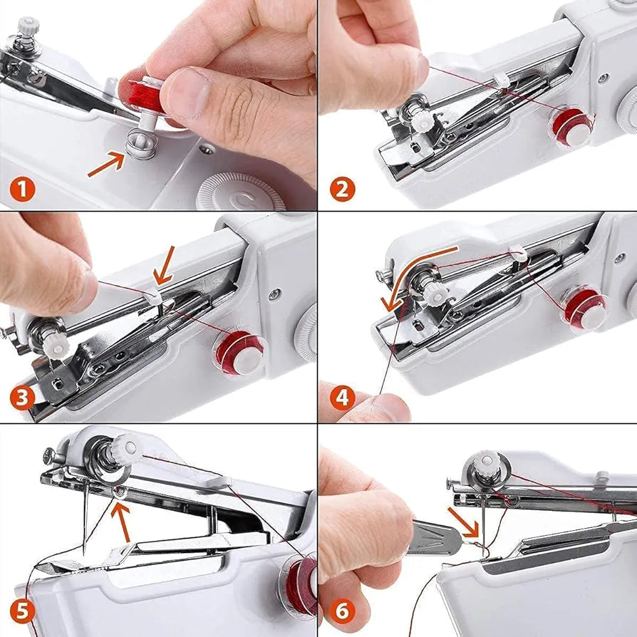 Stitch Handheld Cordless Portable White Sewing Machine